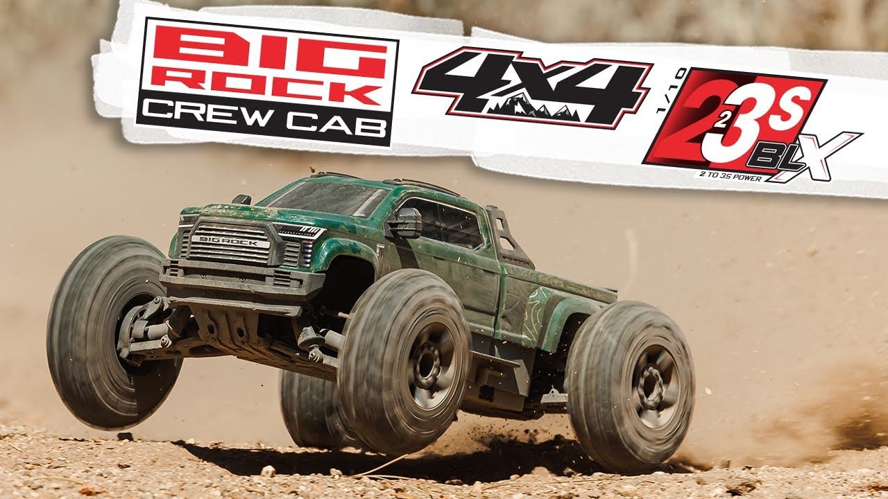 1/10 BIG ROCK 4X4 223S BLX BRUSHLESS STREET TRUCK RTR WITH DSC, (Green)