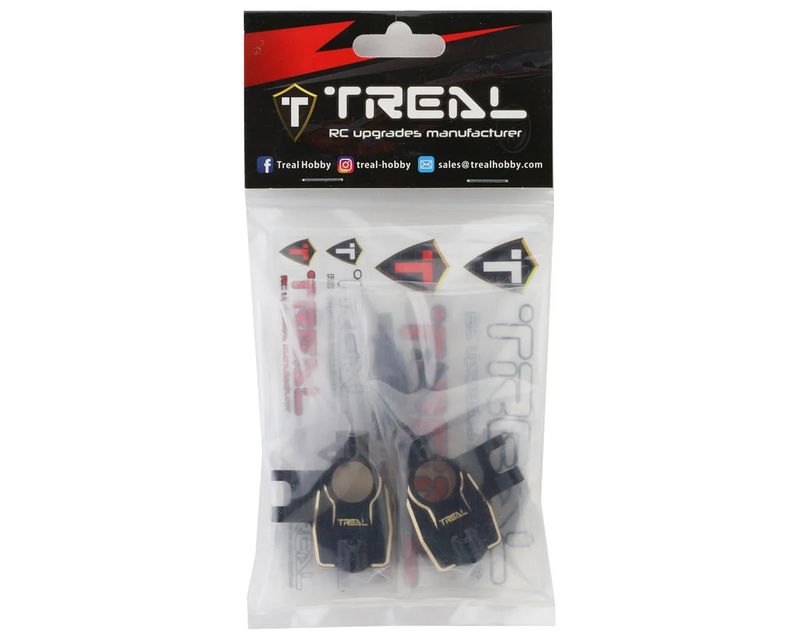 Treal Hobby Axial SCX10 III Brass Front Inner Portal Covers (60g)