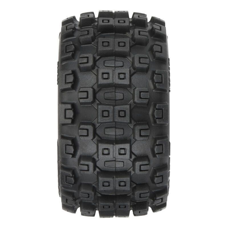 Badlands MX 1.85&quot; All-Terrain Truck Tires (4) Mounted on Raid Black 12mm Hex Wheels for Granite GROM 4x4 Front or Rear