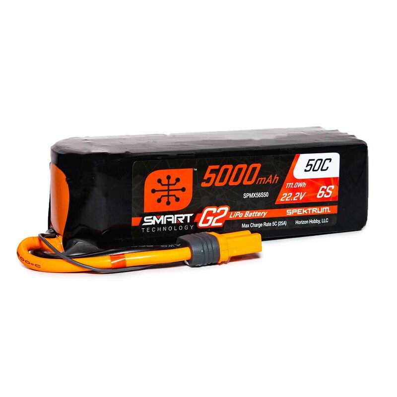 5000mAh 6S 22.2V Smart G2 LiPo 50C; IC5