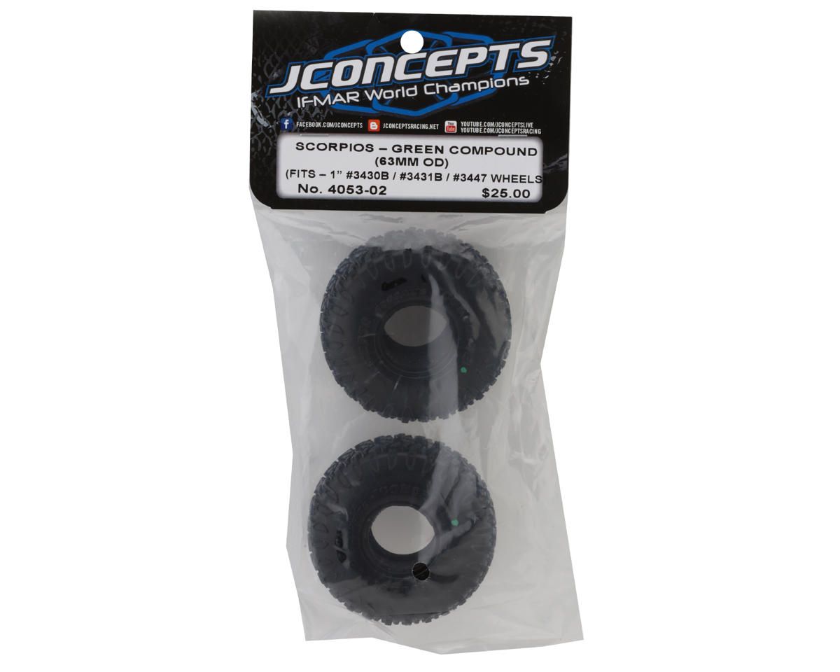 Scorpios - green compound - (Fits - 1.0&quot; SCX24 wheel) - 63mm OD