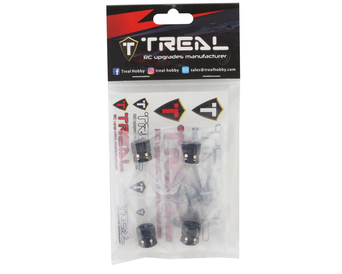Treal Hobby Capra/SCX10 III 12mm Brass Extended Wheel Hex Adapters (4) (+15mm)