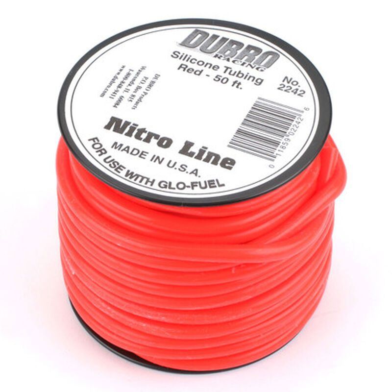 Dubro High Quality Silicone Fuel Tubing, Bright Red (Sold by the Foot)