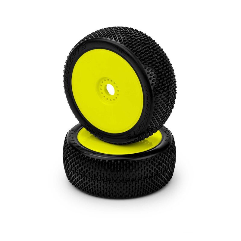 JConcepts Arina Pre-Mounted 1/8th Buggy Tires (Yellow) (2) (Green)