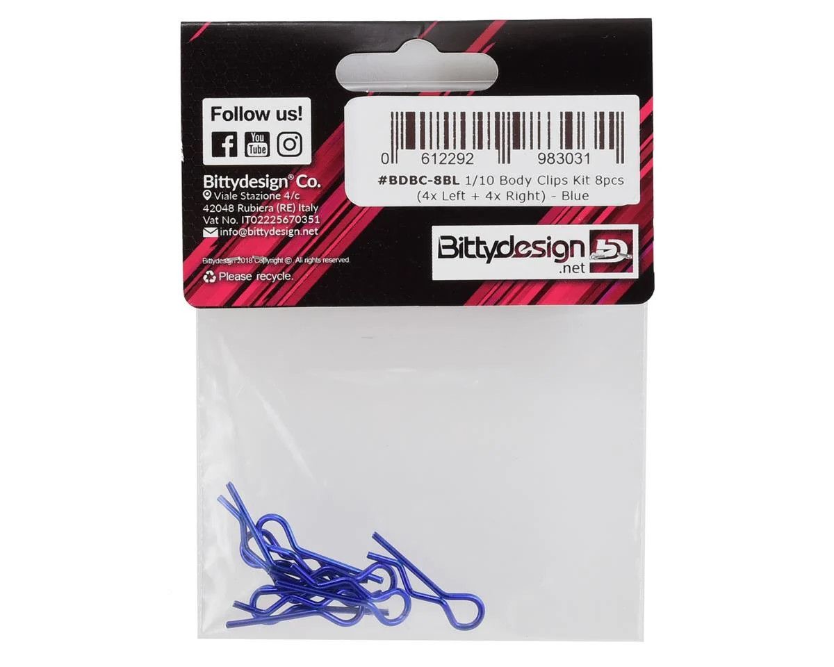 Bittydesign 1/10 Body Clips (Blue)