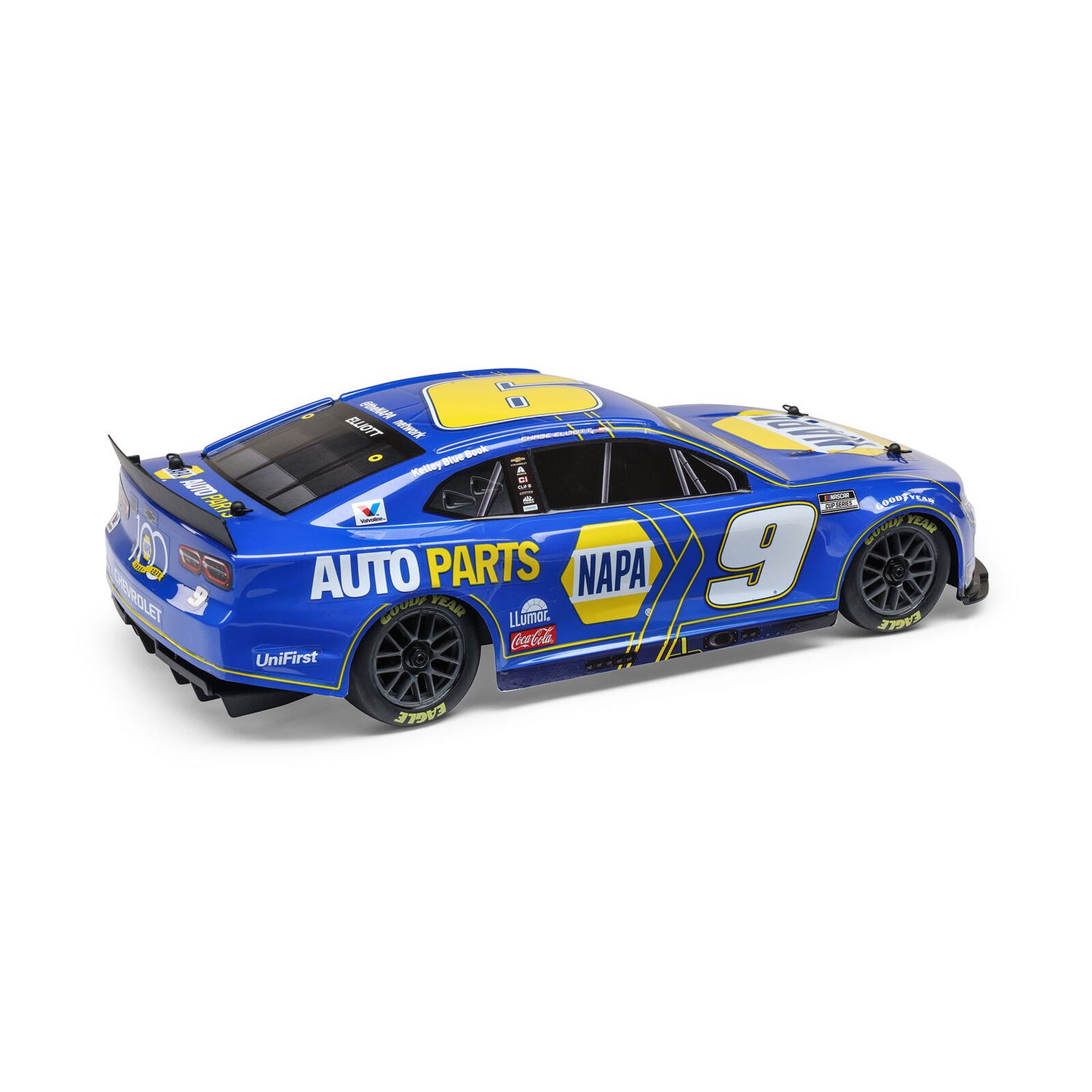 1/12 NASCAR RC Racecar Chase Elliott No. 9 2025 NAPA Chevrolet Camaro ZL1 2S AWD Brushed On-Road (Battery &amp; Charger Included), Blue