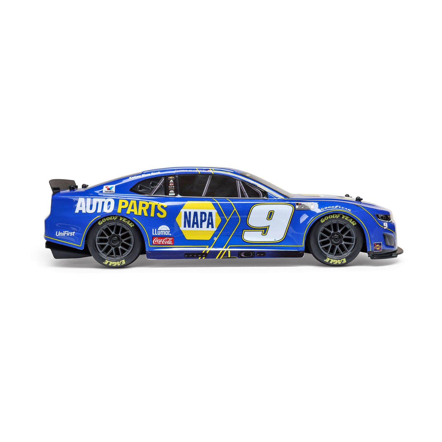 1/12 NASCAR RC Racecar Chase Elliott No. 9 2025 NAPA Chevrolet Camaro ZL1 2S AWD Brushed On-Road (Battery &amp; Charger Included), Blue