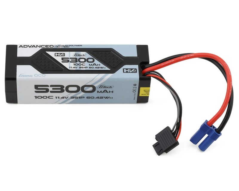 11.4V 5300mAh 3S 100C LiHV battery EC5