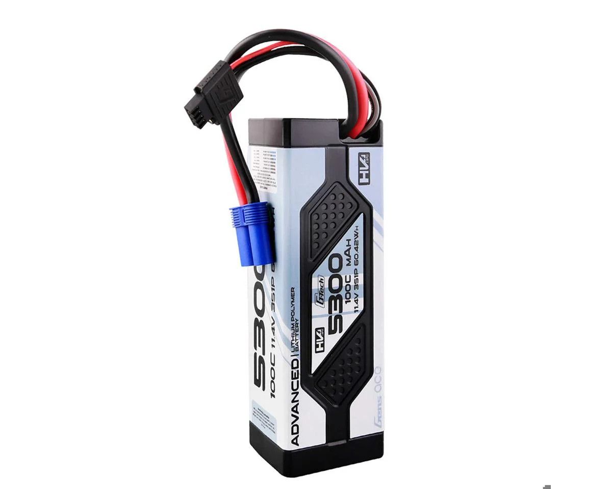 11.4V 5300mAh 3S 100C LiHV battery EC5