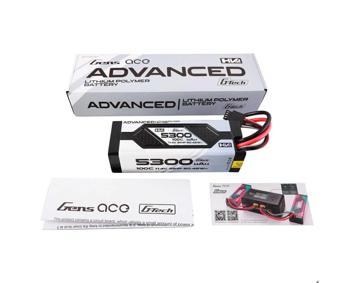 11.4V 5300mAh 3S 100C LiHV battery EC5