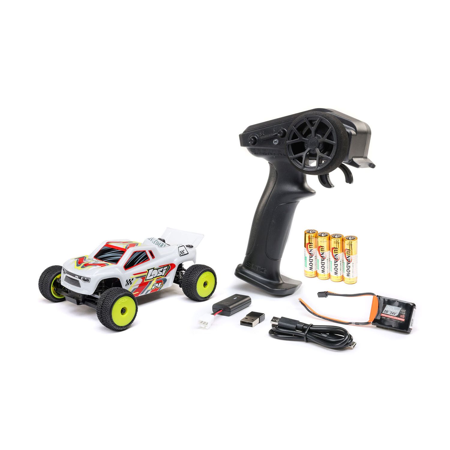 1/28 Micro-T 2S 2WD RTR Stadium Truck (Battery &amp; Charger Included), White