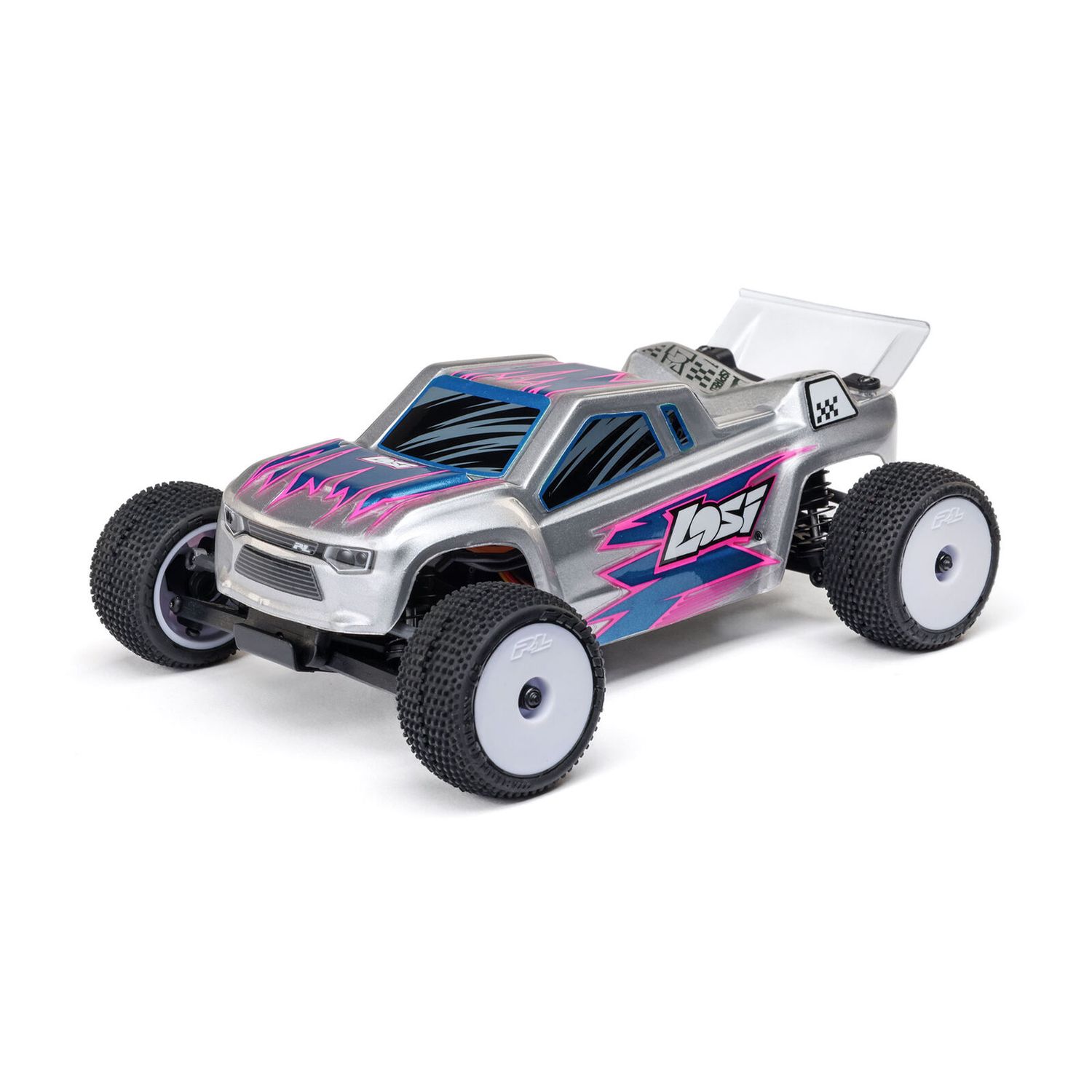 1/28 Micro-T 2S 2WD RTR Stadium Truck (Battery &amp; Charger Included), Silver