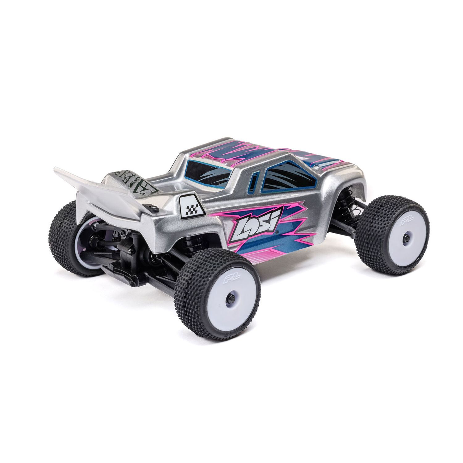 1/28 Micro-T 2S 2WD RTR Stadium Truck (Battery &amp; Charger Included), Silver