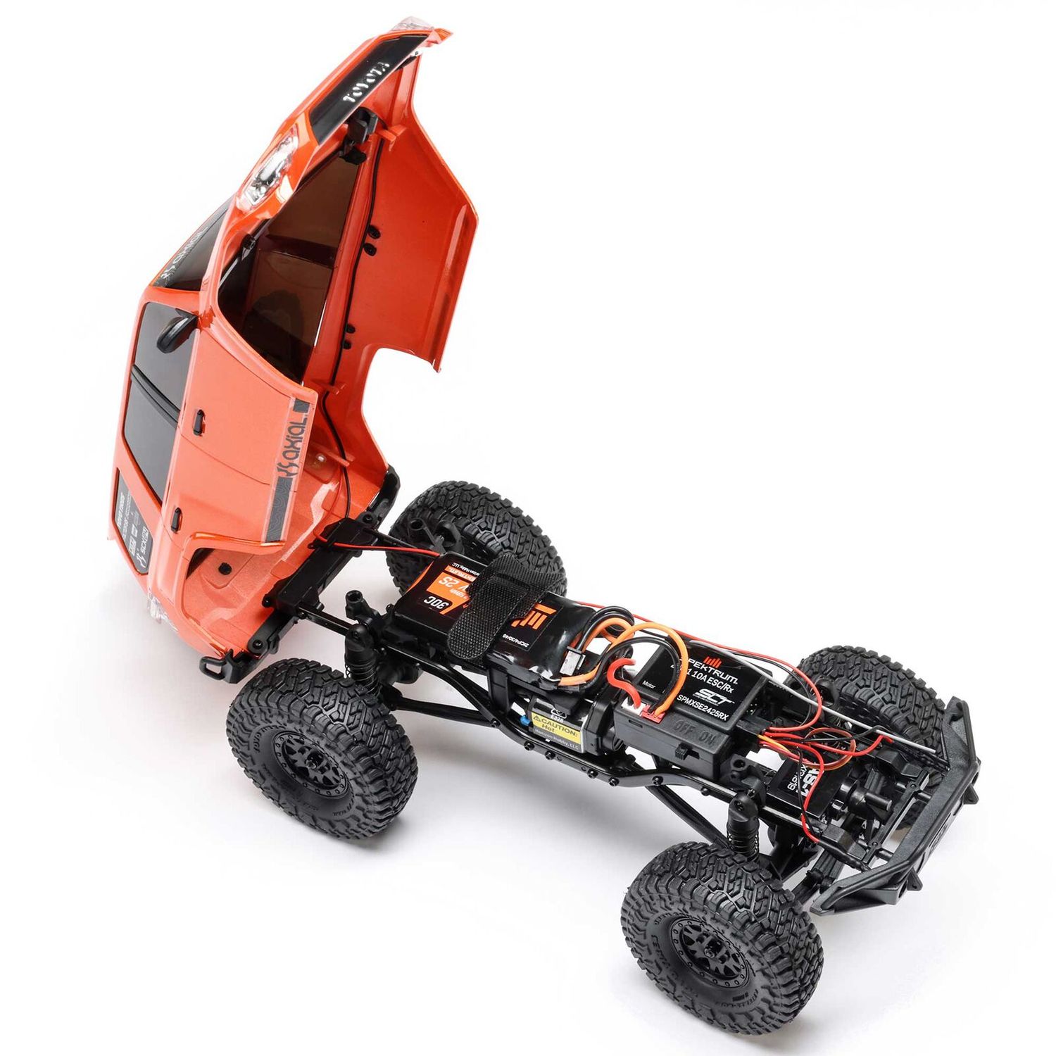 1/24 SCX24 Toyota 4Runner 4X4 RTR Brushed Rock Crawler (Battery &amp; Charger Included), Orange