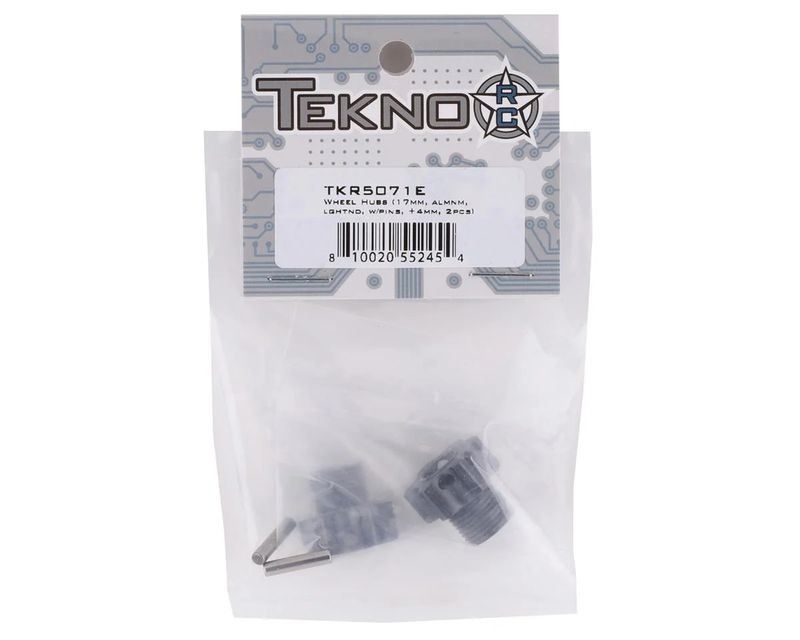 Tekno RC Aluminum 17mm Lightened Hex Wheel Hub Set (Gun Metal) (2) (+4mm Offset)