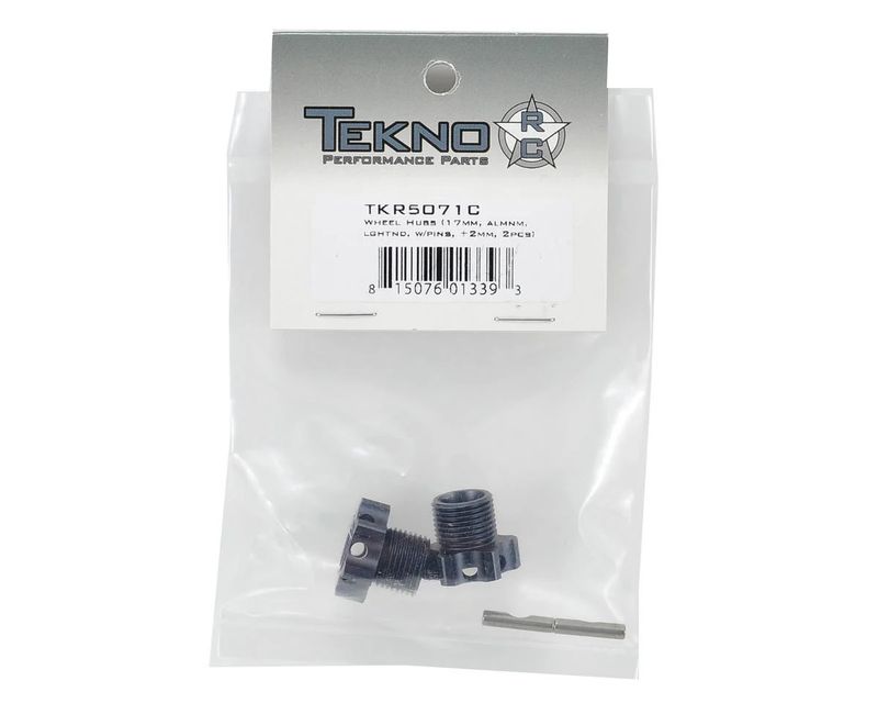 Tekno RC Aluminum 17mm Lightened Hex Wheel Hub Set (Gun Metal) (2) (+2mm Offset)