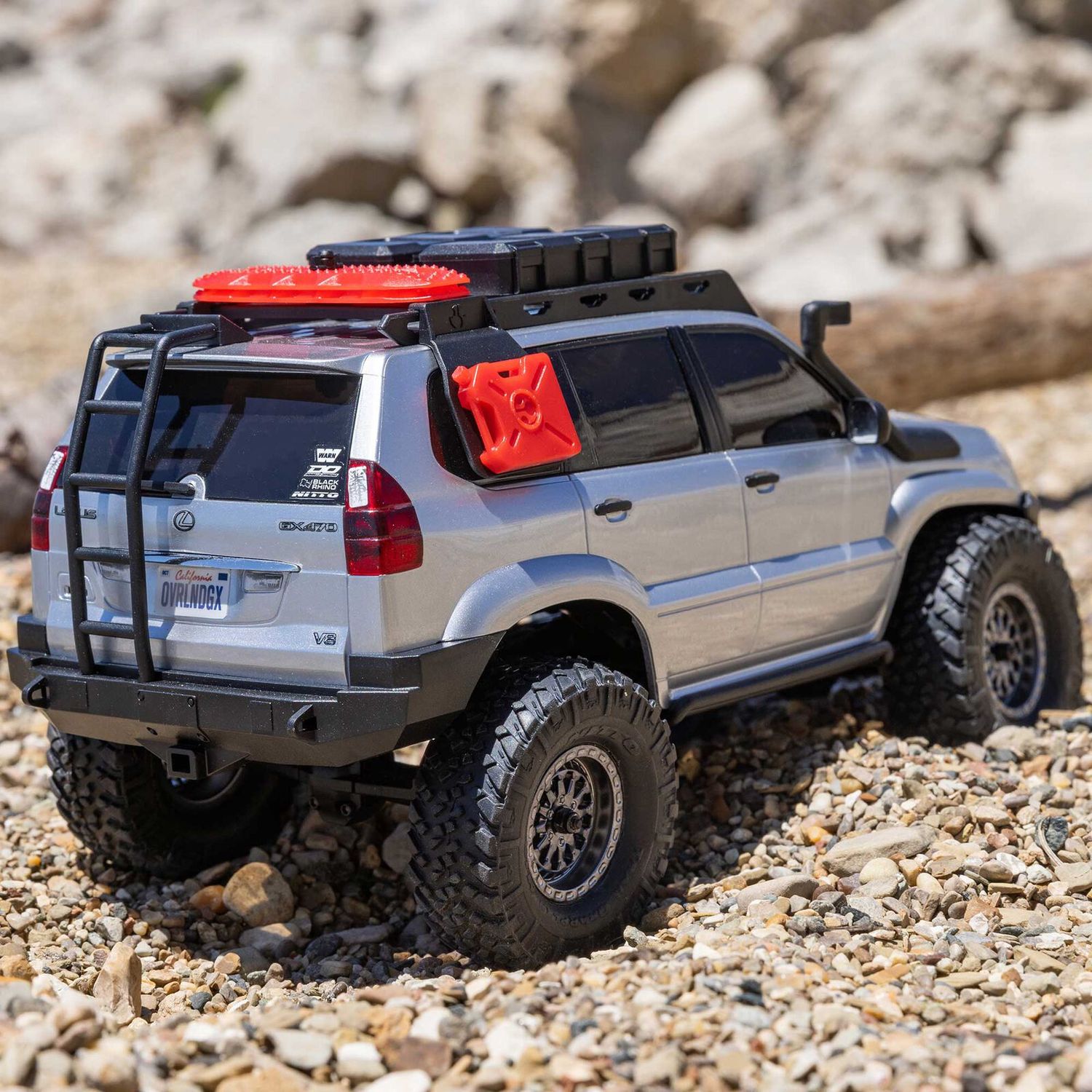 1/24 SCX24 Lexus GX 470 4X4 RTR Brushed Rock Crawler (Battery &amp; Charger Included), Silver