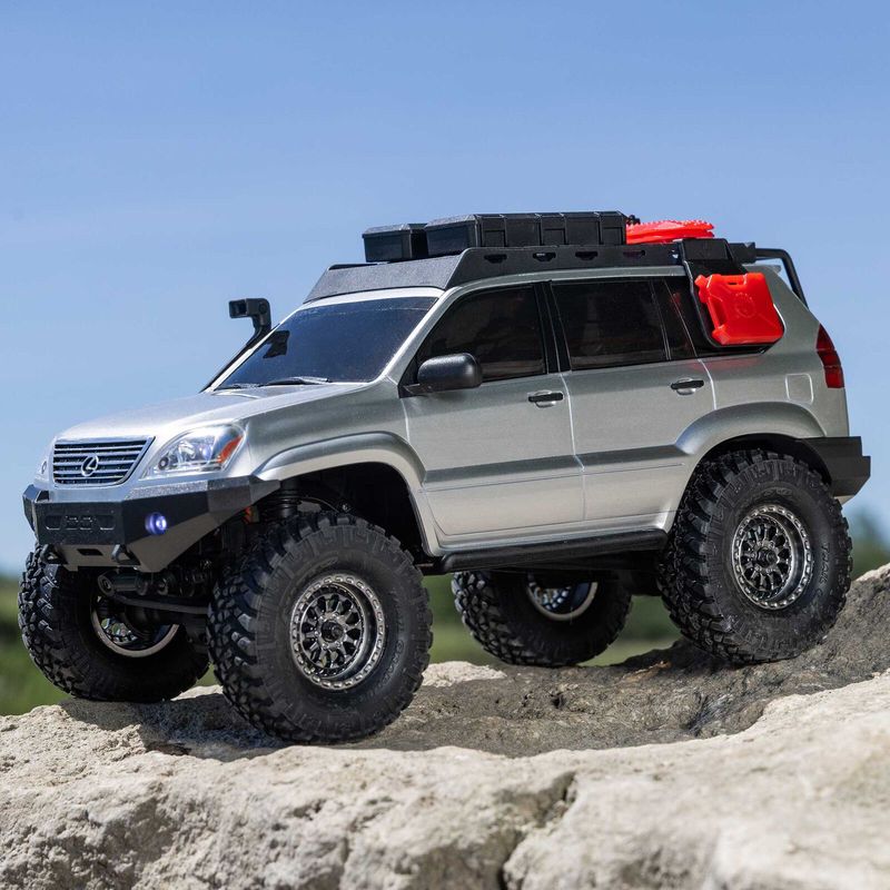 1/24 SCX24 Lexus GX 470 4X4 RTR Brushed Rock Crawler (Battery &amp; Charger Included), Silver