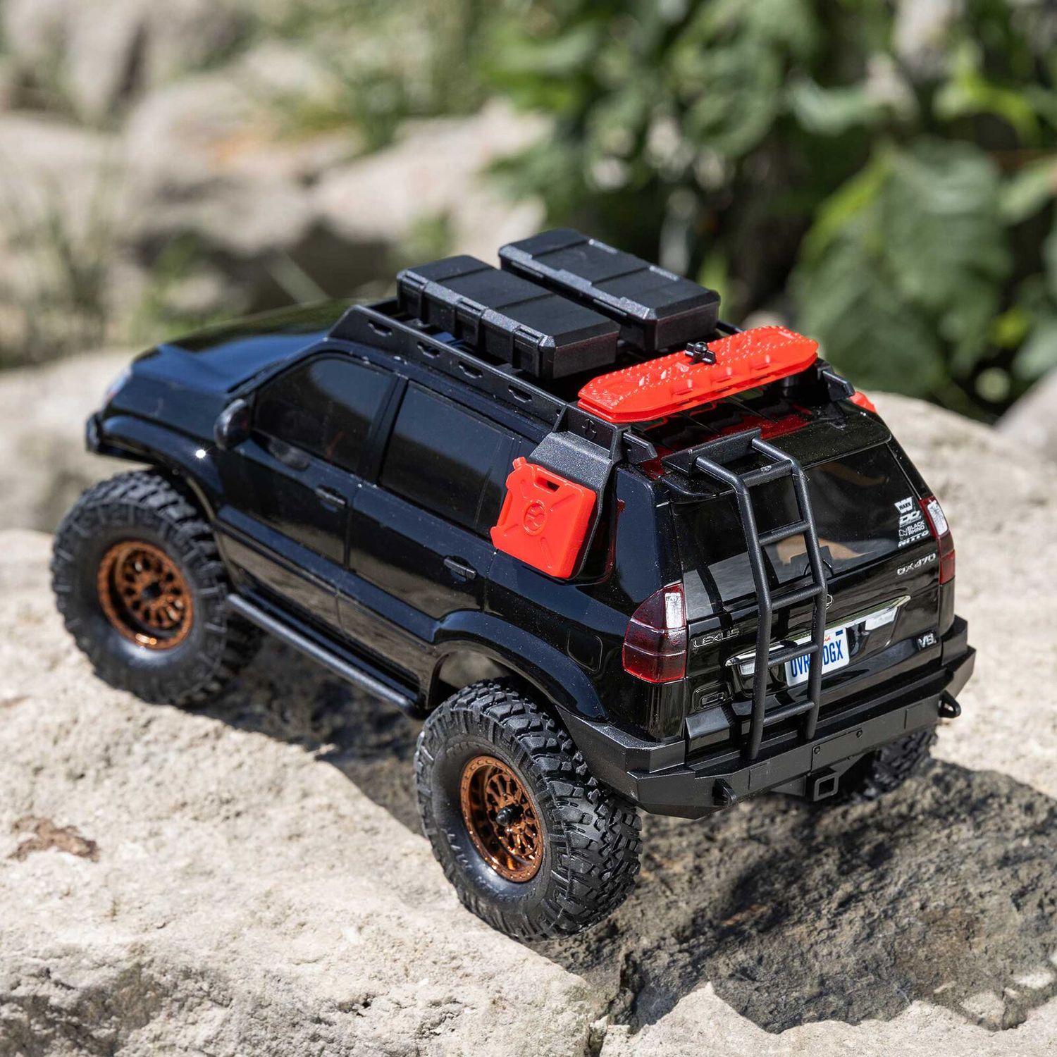 1/24 SCX24 Lexus GX 470 4X4 RTR Brushed Rock Crawler (Battery &amp; Charger Included), Black