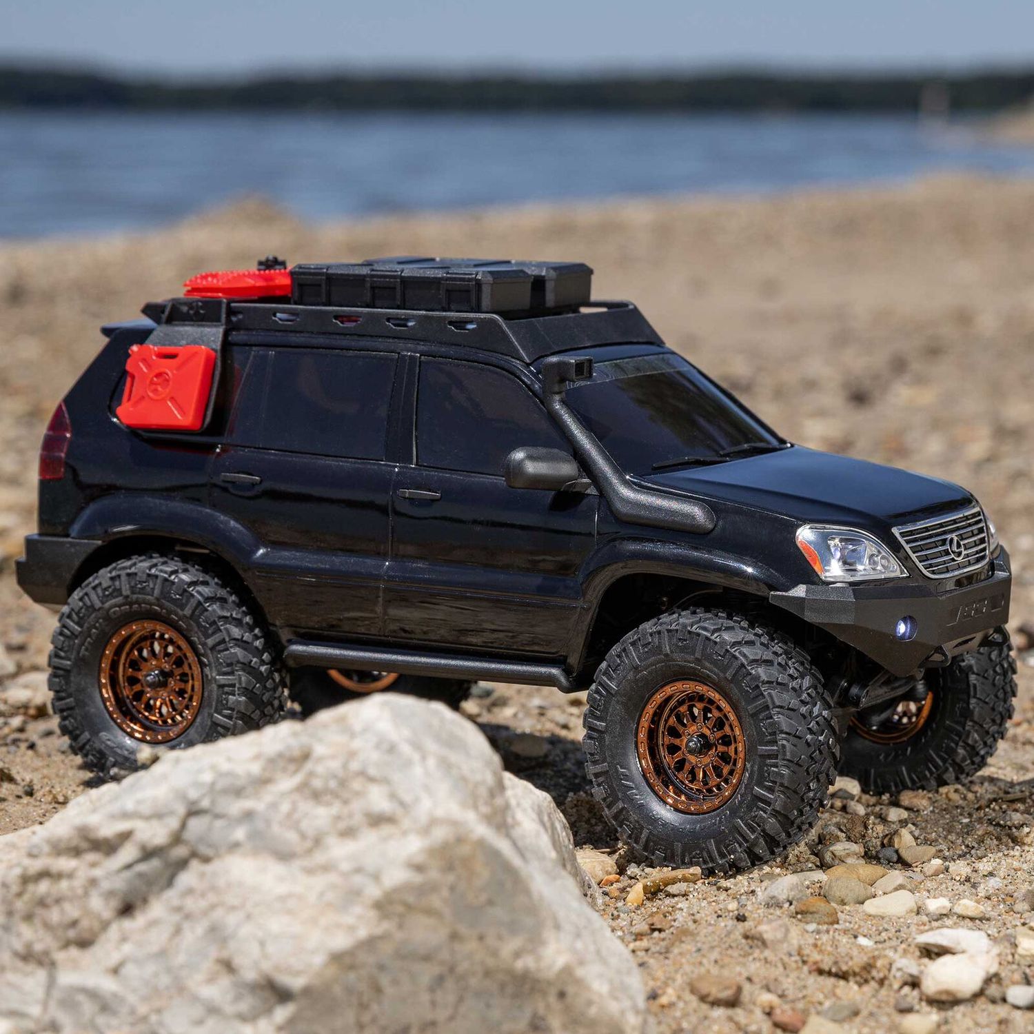 1/24 SCX24 Lexus GX 470 4X4 RTR Brushed Rock Crawler (Battery &amp; Charger Included), Black