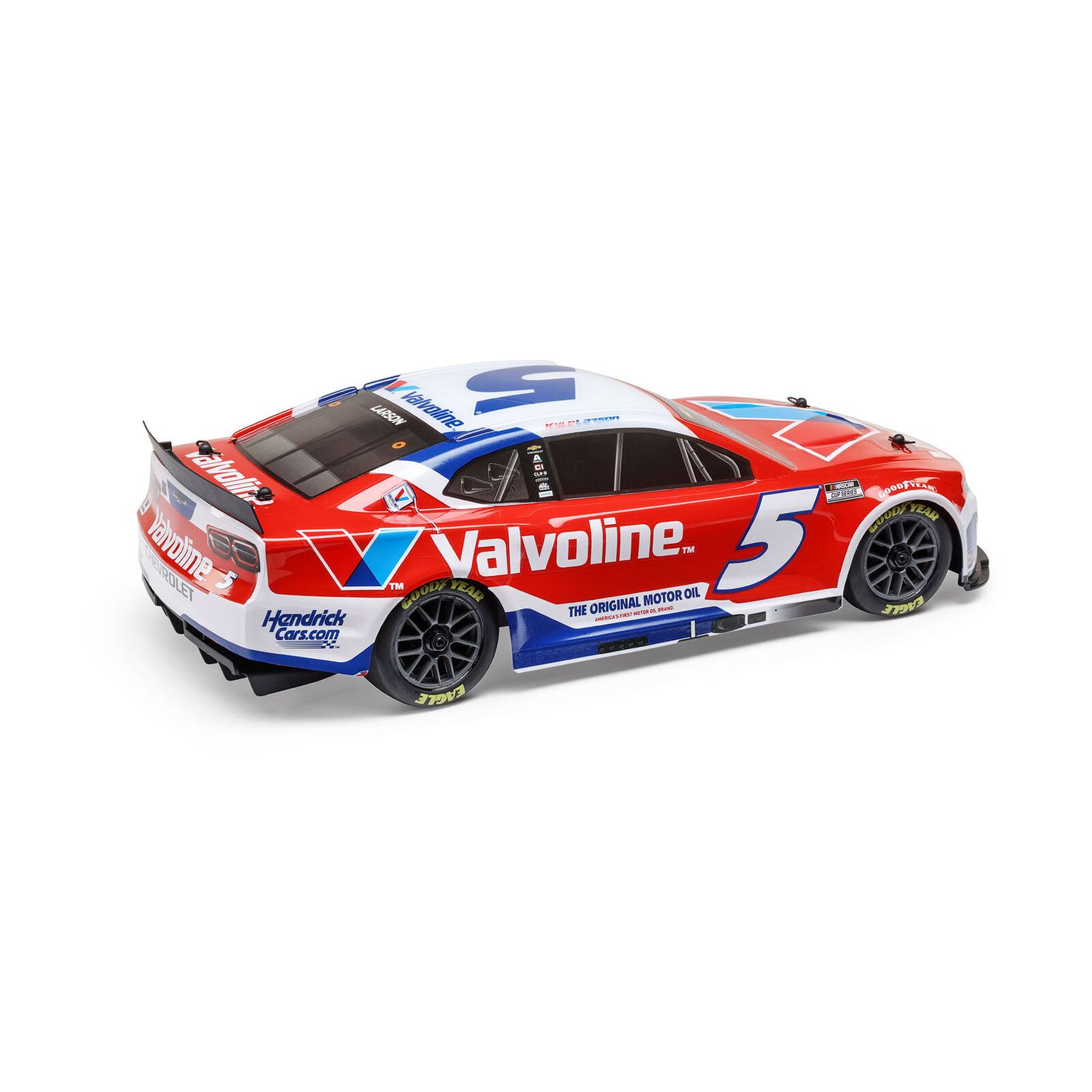 1/12 NASCAR RC Racecar Kyle Larson No. 5 2025 Valvoline Chevrolet Camaro ZL1 2S AWD RTR Brushed On-Road (Battery &amp; Charger Included), Red