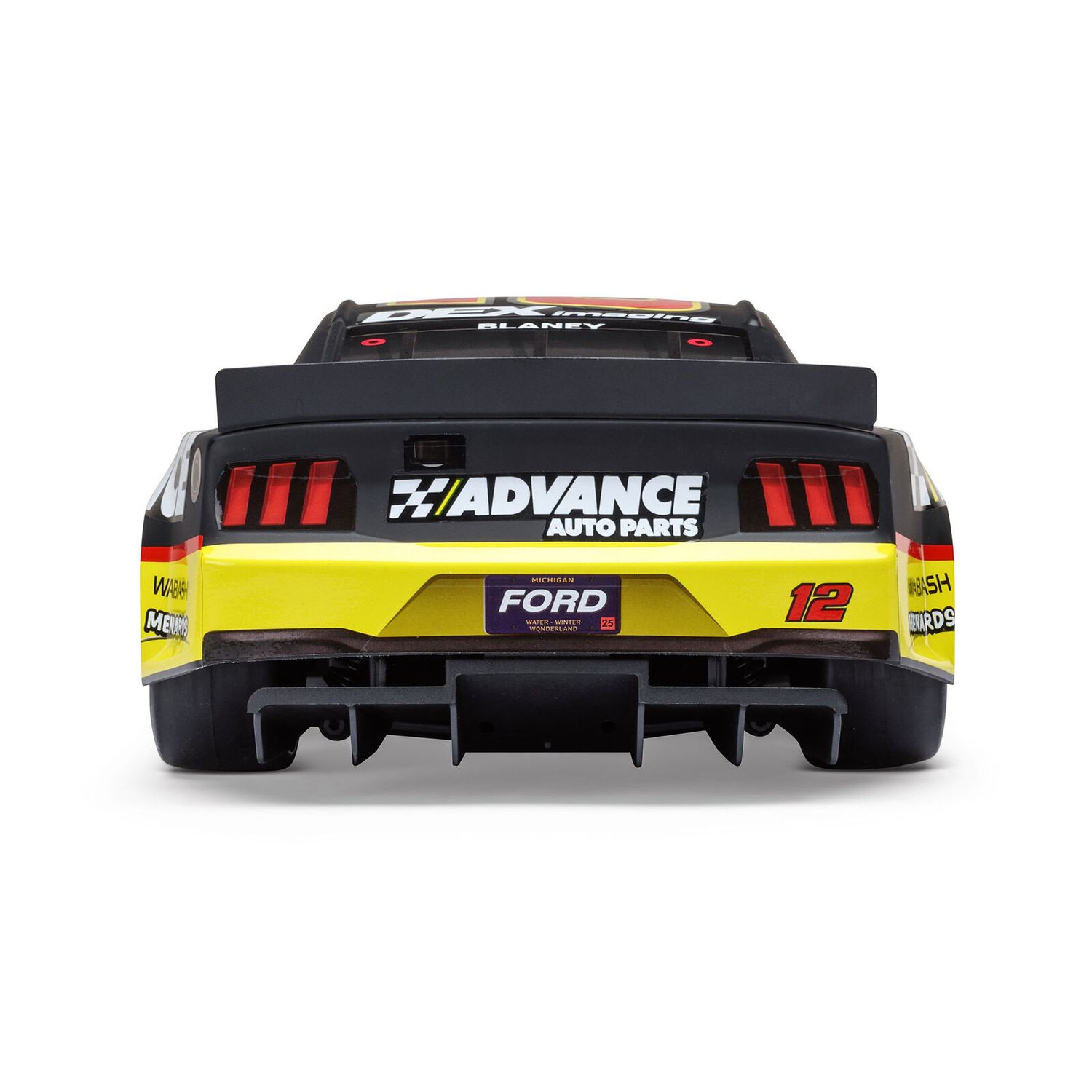 1/12 NASCAR RC Racecar Ryan Blaney No. 12 2025 Advance Auto Ford Mustang 2S AWD RTR Brushed On-Road (Battery &amp; Charger included, Black