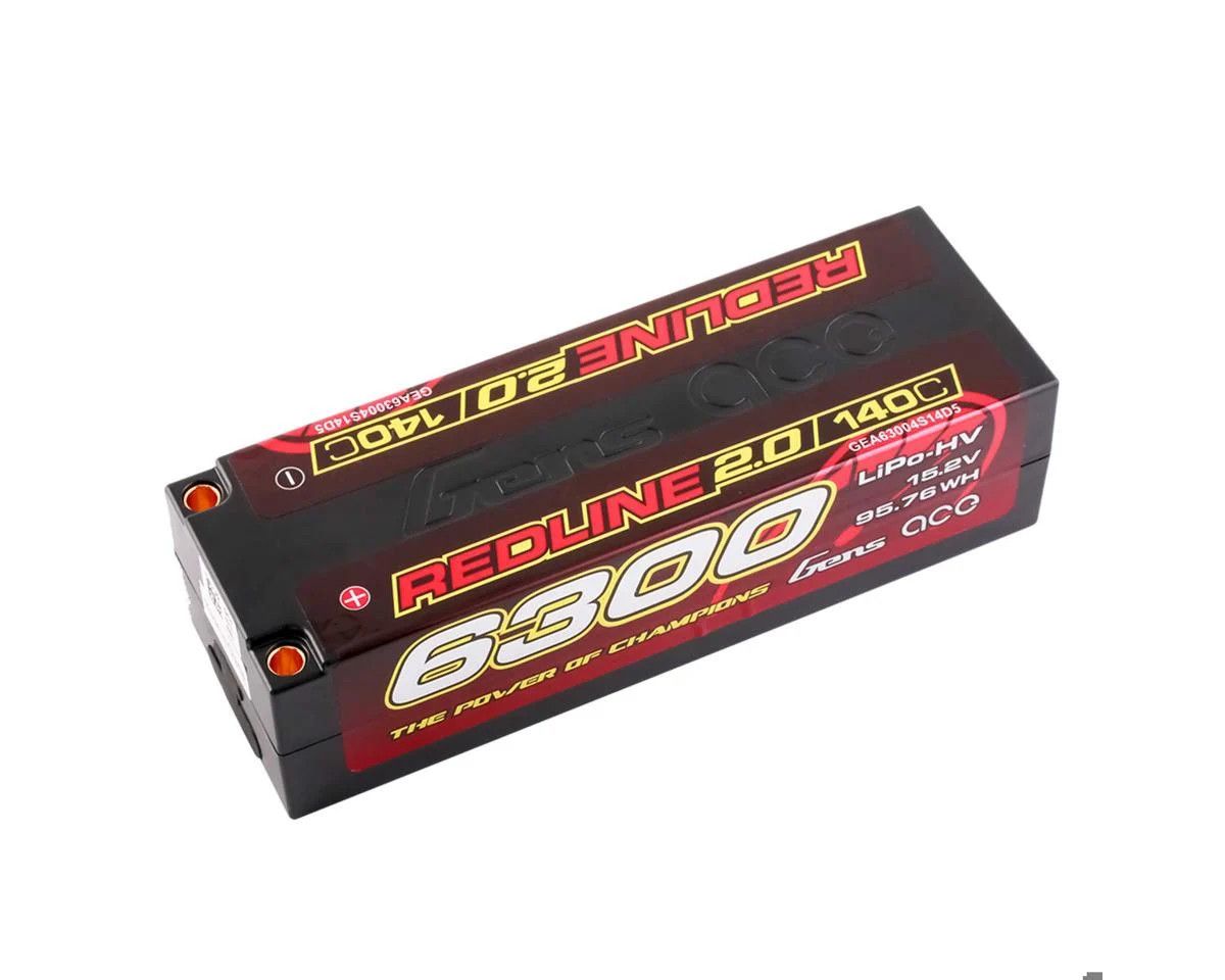7.6V 6300mAh 4S 140C LiHV 5.0mm bullet redline 2.0