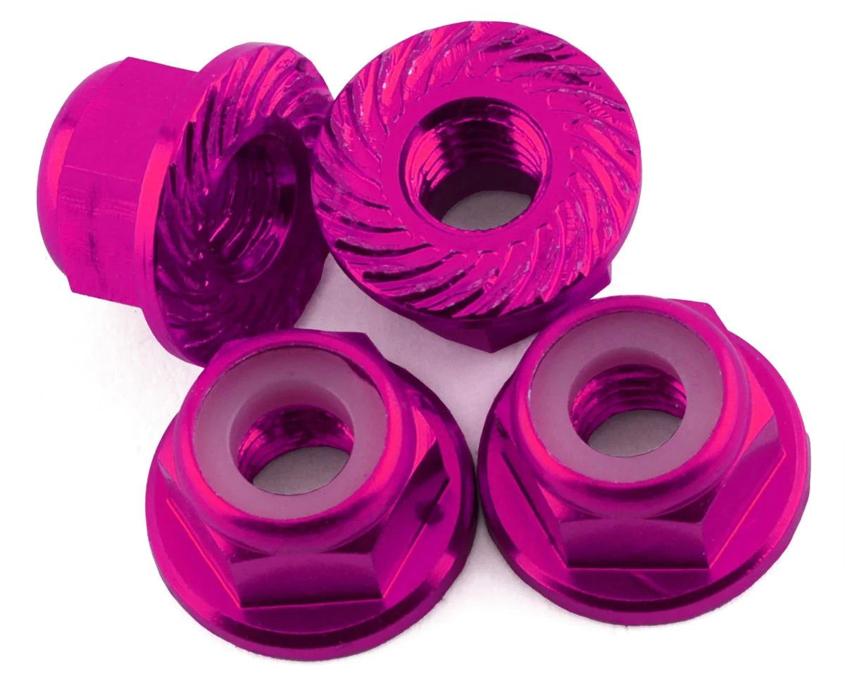 175RC 4mm Locking Wheel Nuts (Pink) (4)