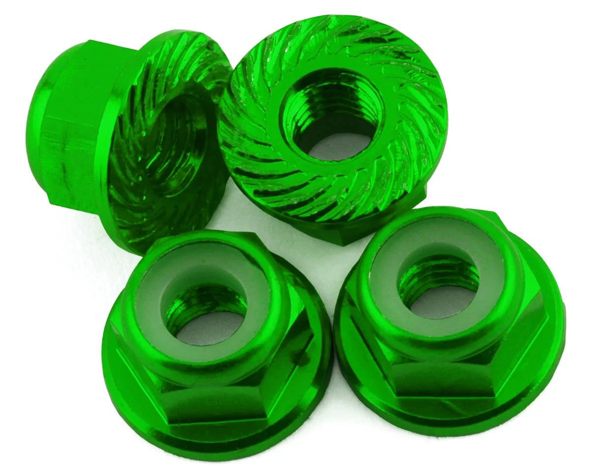 175RC 4mm Locking Wheel Nuts (Green) (4)