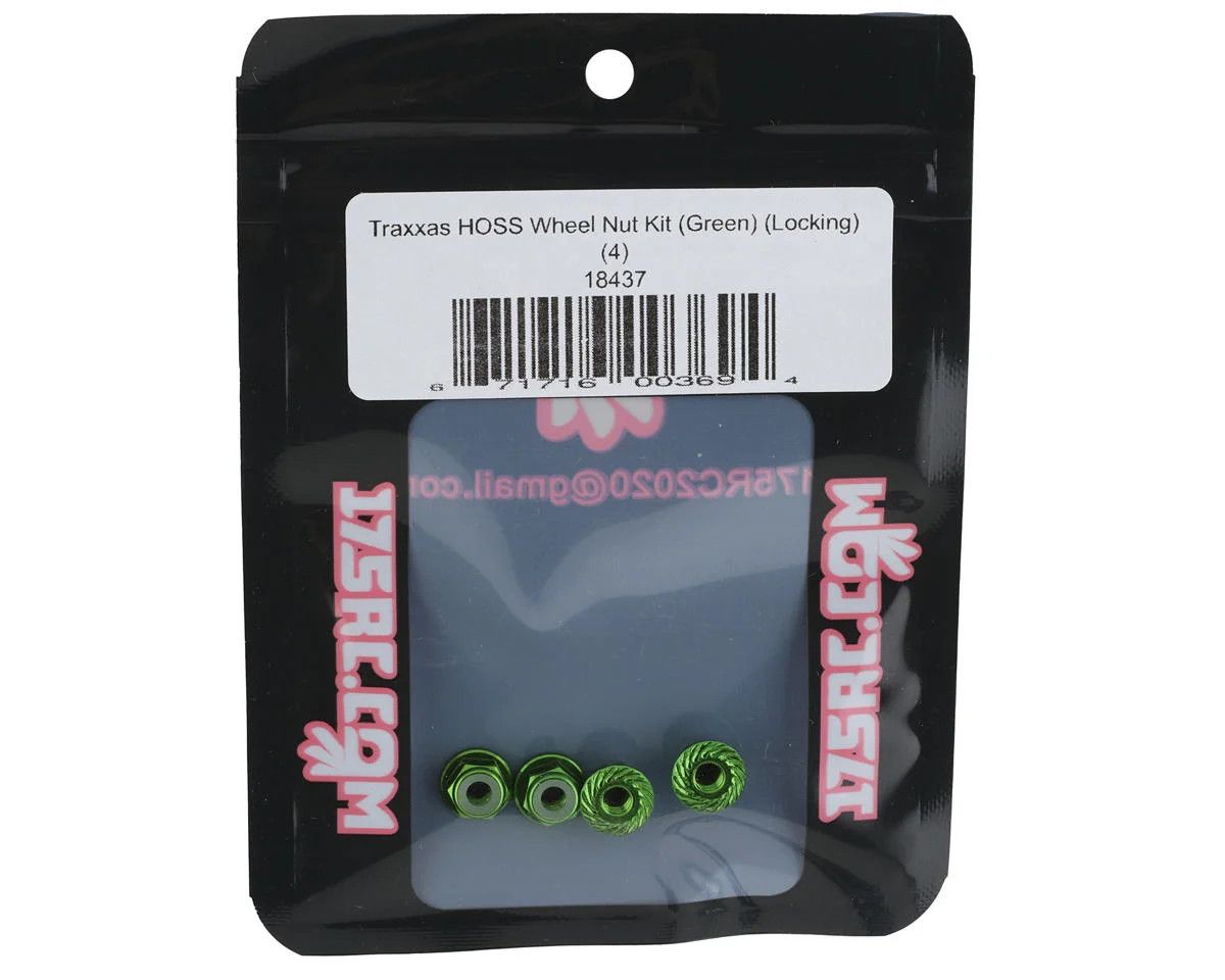 175RC 4mm Locking Wheel Nuts (Green) (4)