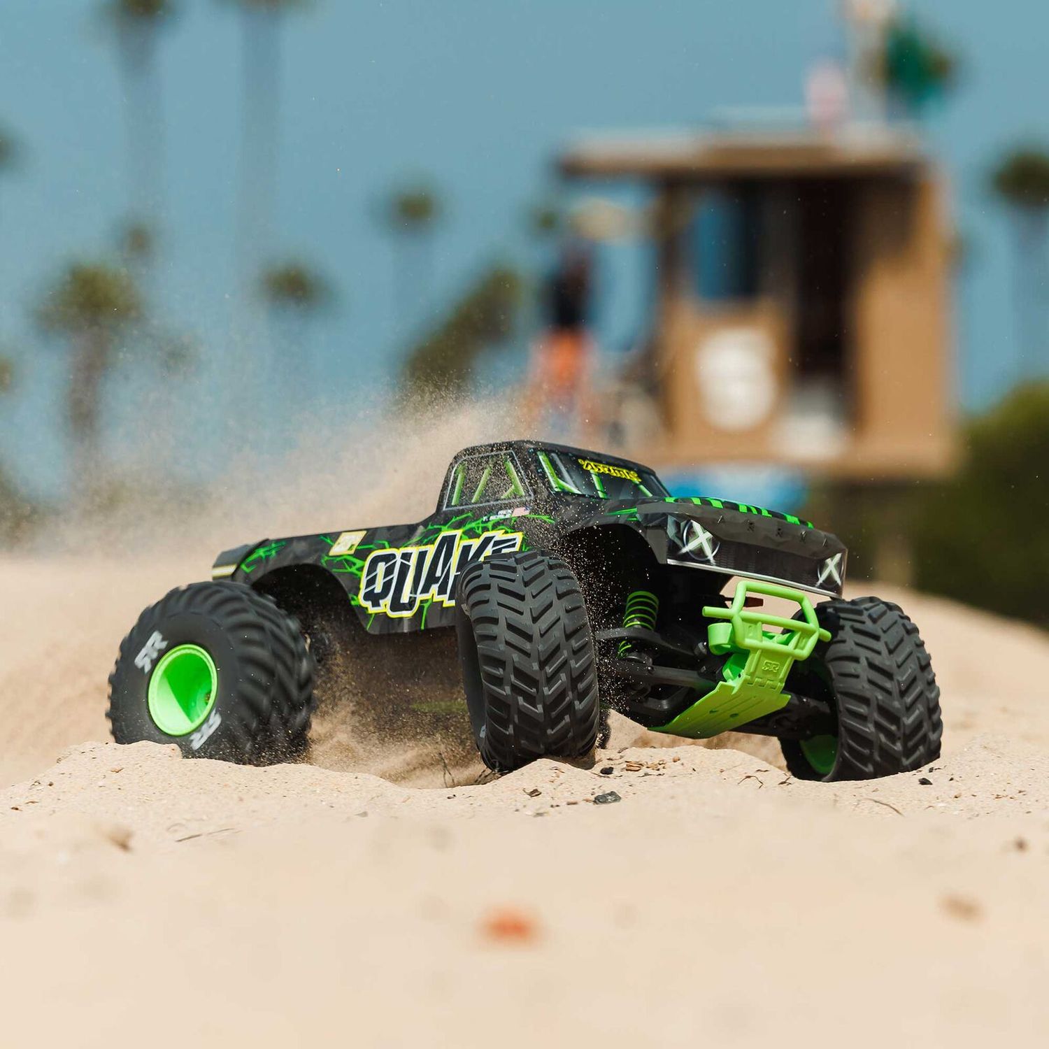 1/10 QUAKE 223S 2WD RTR Brushless Monster Truck, Green