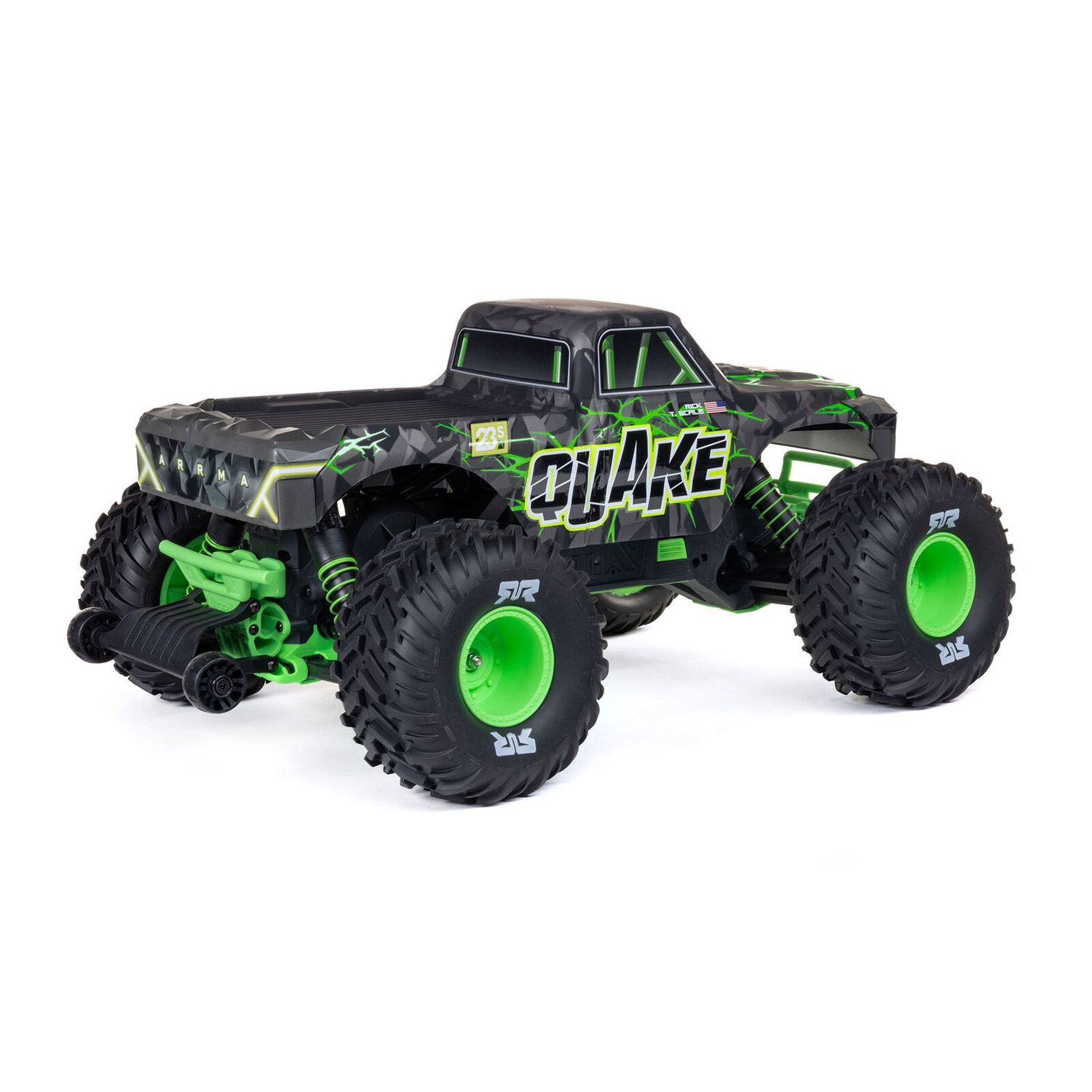 1/10 QUAKE 223S 2WD RTR Brushless Monster Truck, Green