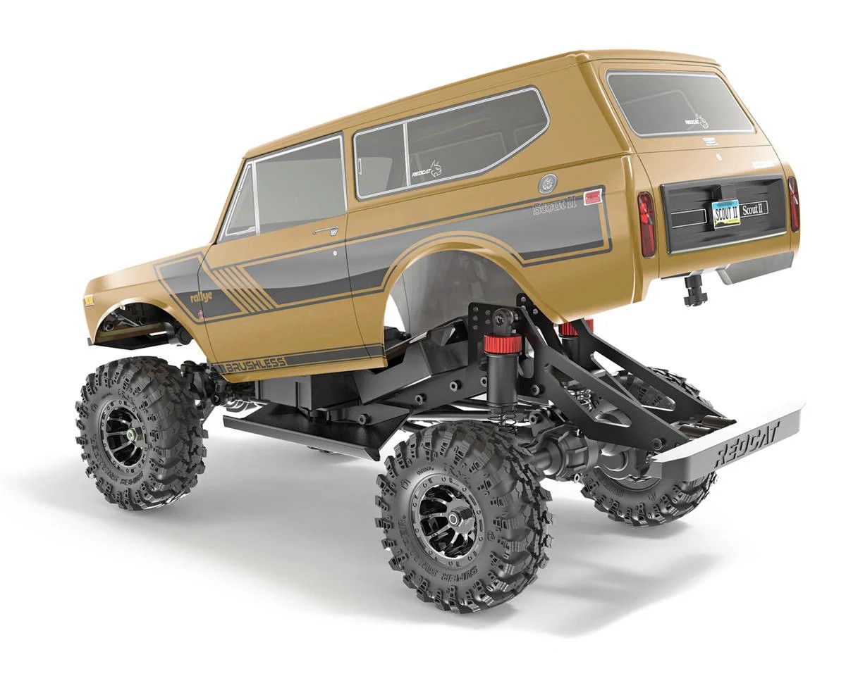 Redcat Ascent-18 International Scout II 1/18 4WD RTR Brushless Rock Crawler (Gold) w/2.4GHz Radio, Battery &amp; Charger