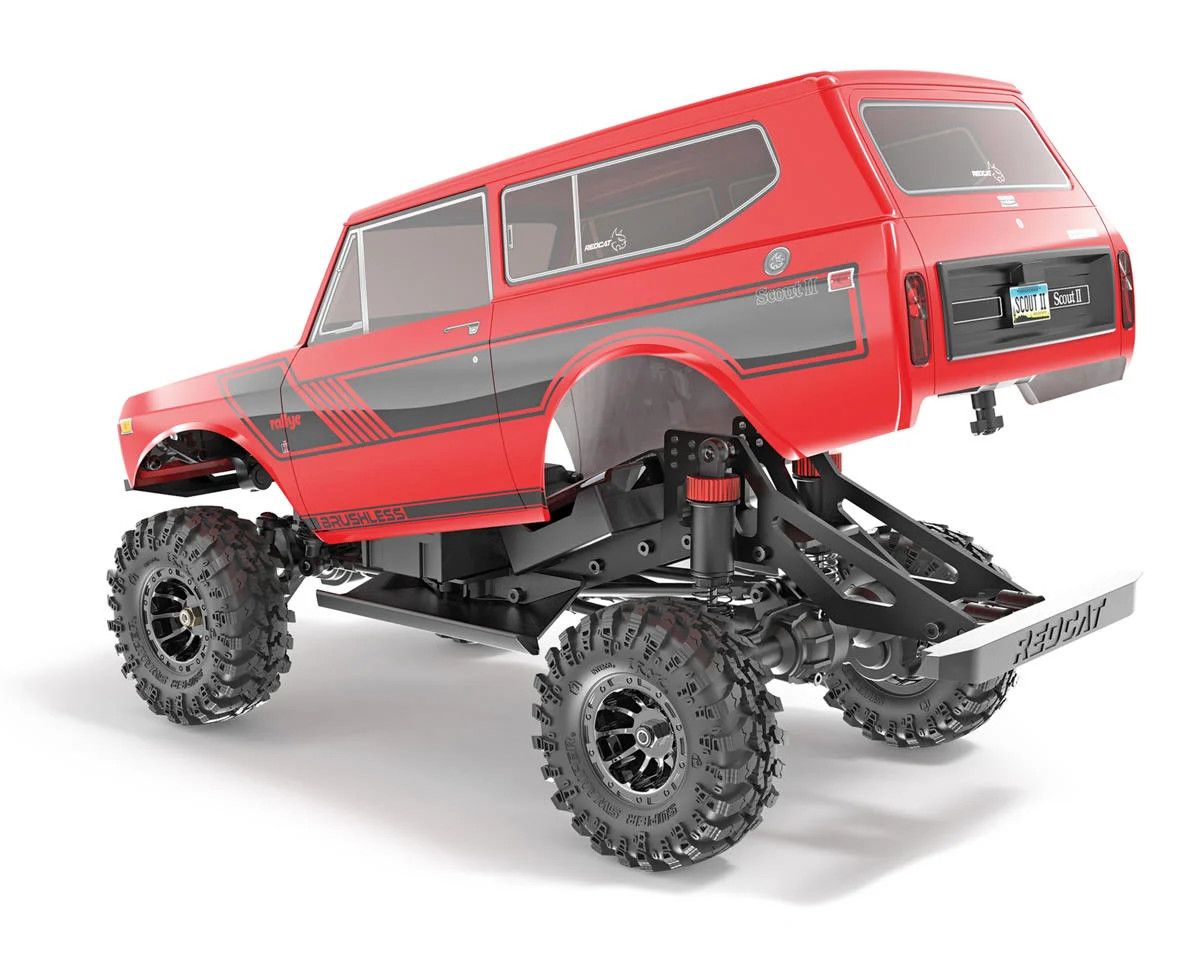 Redcat Ascent-18 International Scout II 1/18 4WD RTR Brushless Rock Crawler (Red) w/2.4GHz Radio, Battery &amp; Charger
