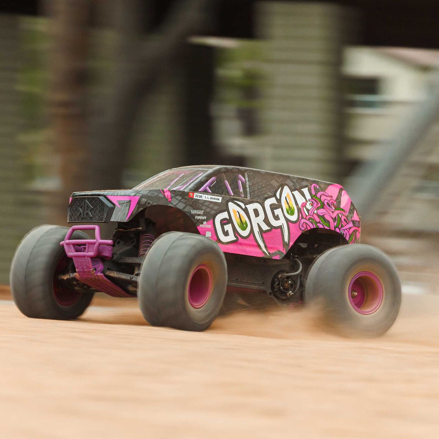 1/10 GORGON 2WD RTR Brushed Monster Truck (Battery &amp; Charger Included), Purple