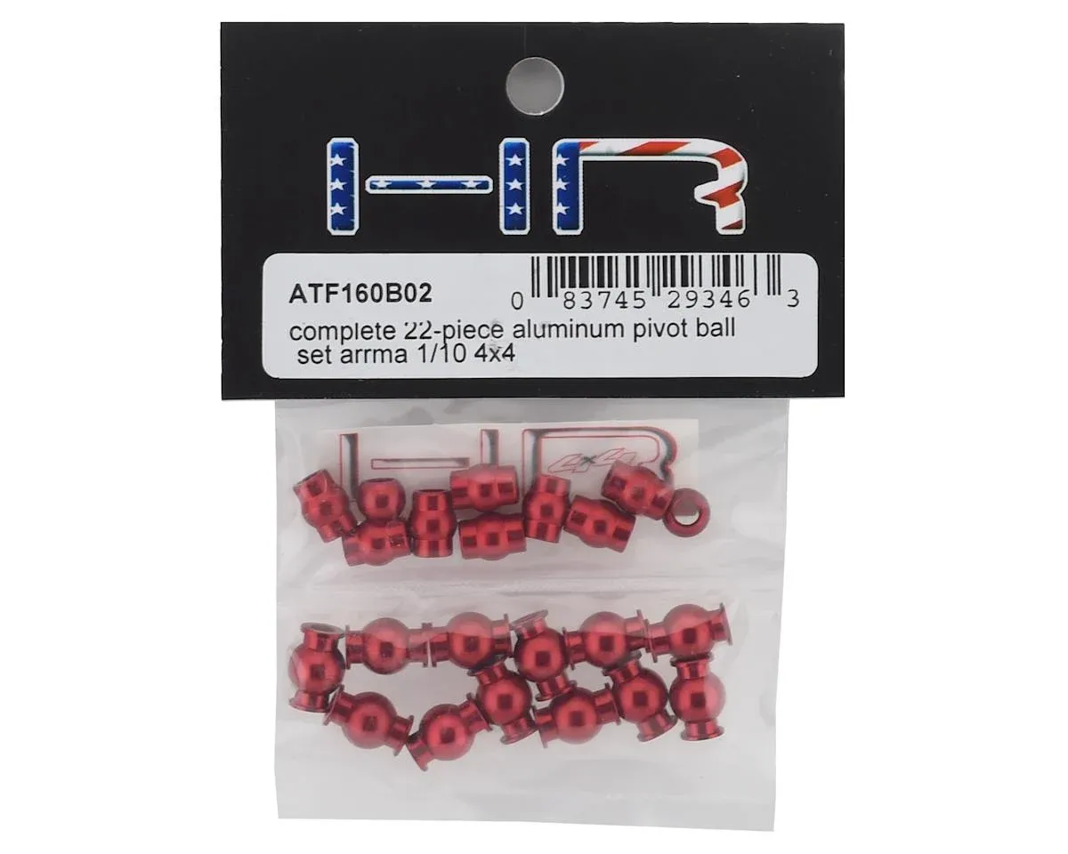 Complete 22-Pc Aluminum Pivot Ball Set Arrma 1/10