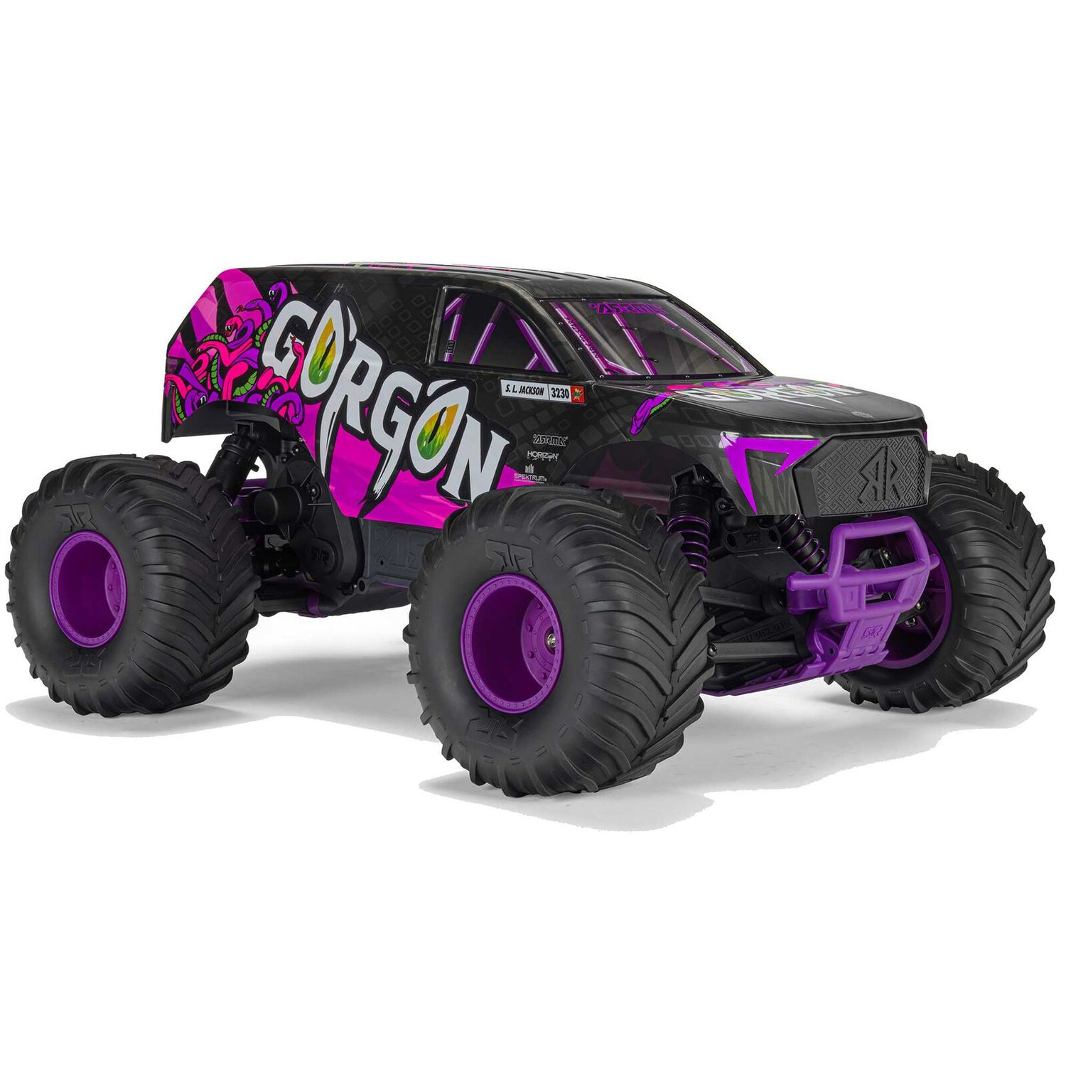 1/10 GORGON 2WD RTR Brushed Monster Truck (Battery &amp; Charger Included), Purple