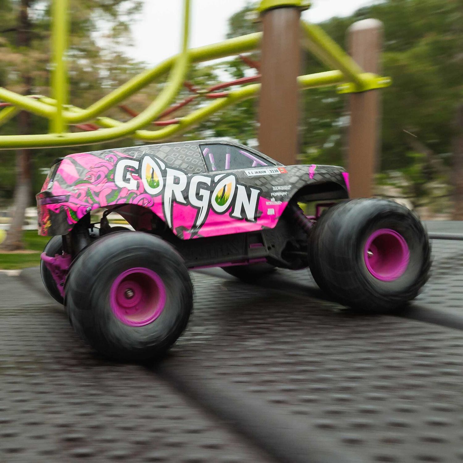 1/10 GORGON 2WD RTR Brushed Monster Truck (Battery &amp; Charger Included), Purple
