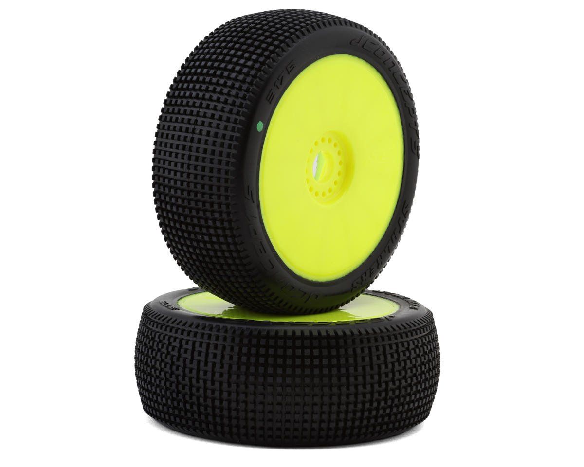 JConcepts Stalkers 1/8 Pre-Mounted Buggy Tire (2) (Yellow) (Green compound)