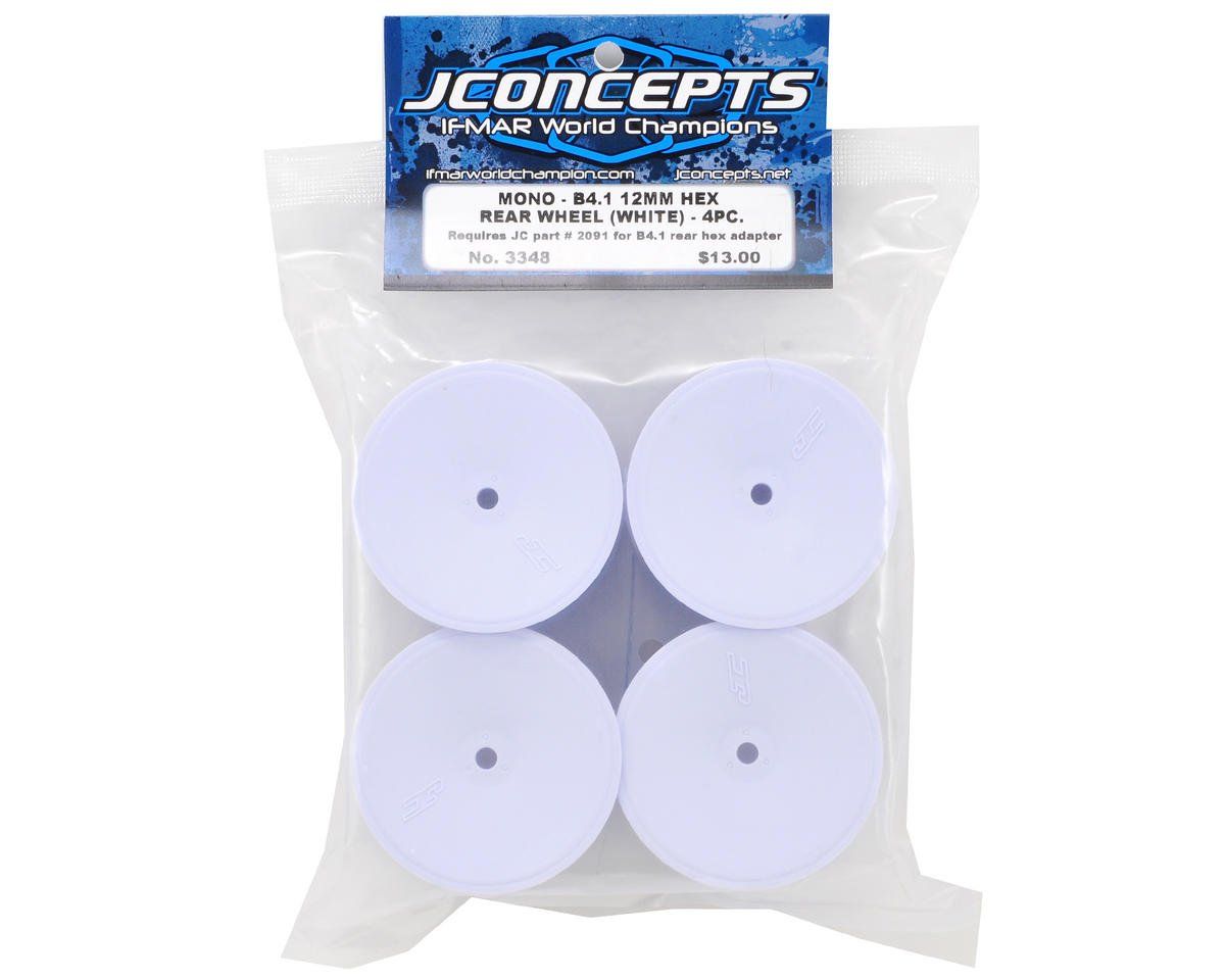 JConcepts Mono 2.2 Rear Wheels (White) (4) (B7/B6/B74/RB6) w/12mm Hex