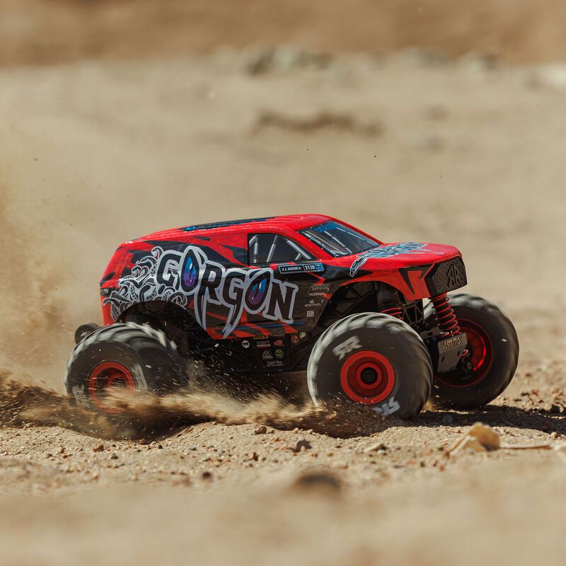 1/16 GORGON GROM 4X4 RTR Brushed Monster Truck (Battery &amp; Charger Included), Red