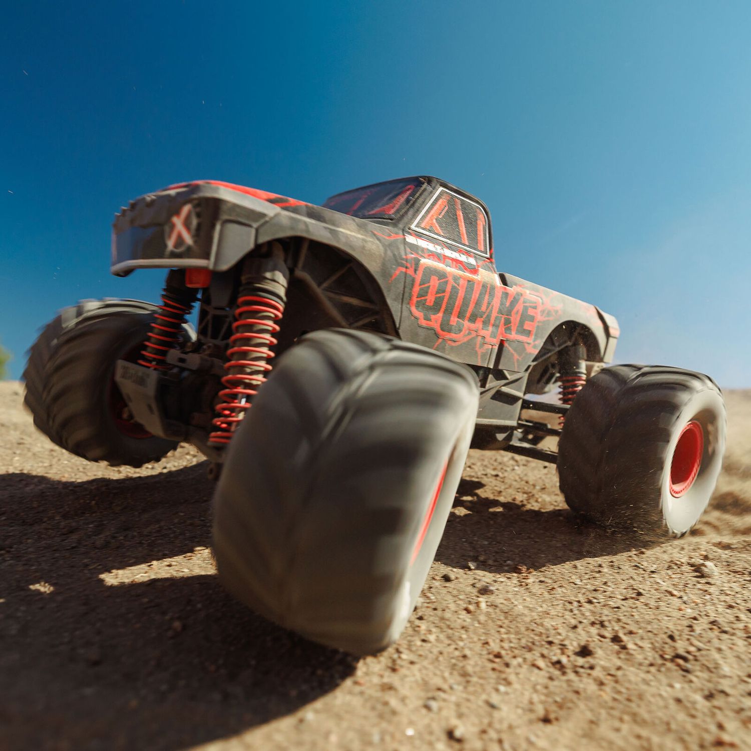 1/16 QUAKE GROM 4X4 RTR Brushed Monster Truck (Battery &amp; Charger Included), Red