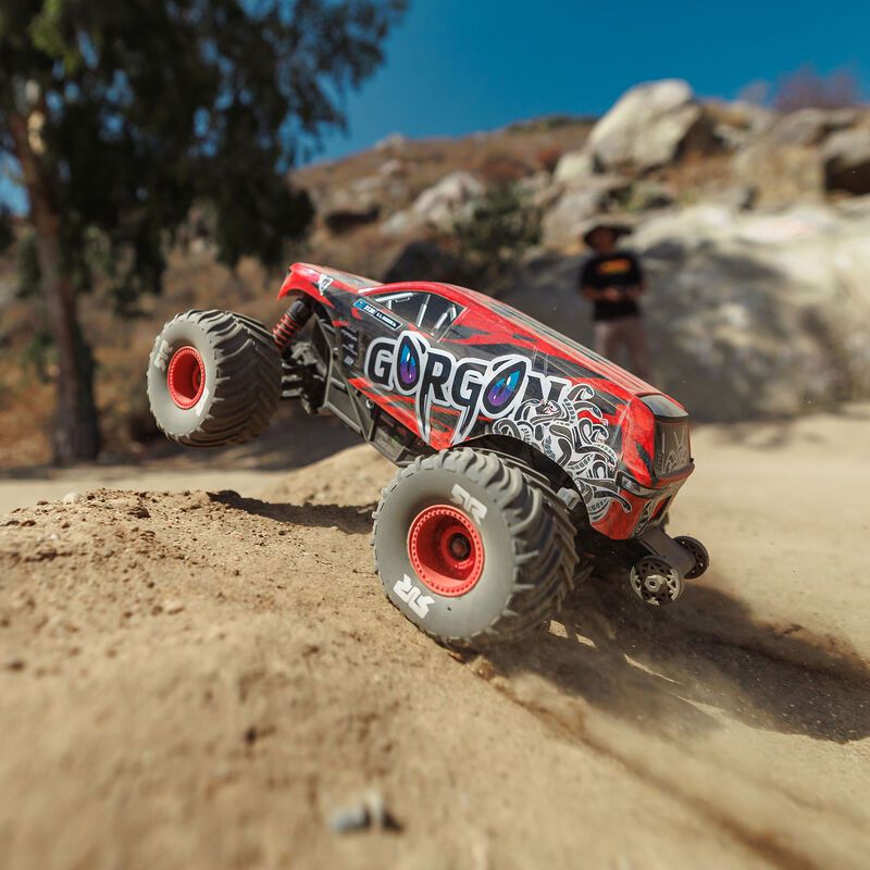 1/16 GORGON GROM 4X4 RTR Brushed Monster Truck (Battery &amp; Charger Included), Red