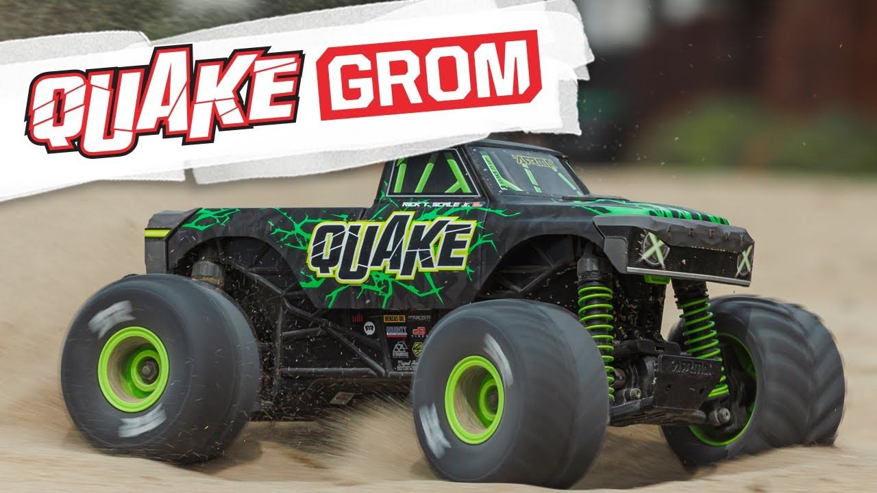 1/16 QUAKE GROM 4X4 RTR Brushed Monster Truck (Battery &amp; Charger Included), Red