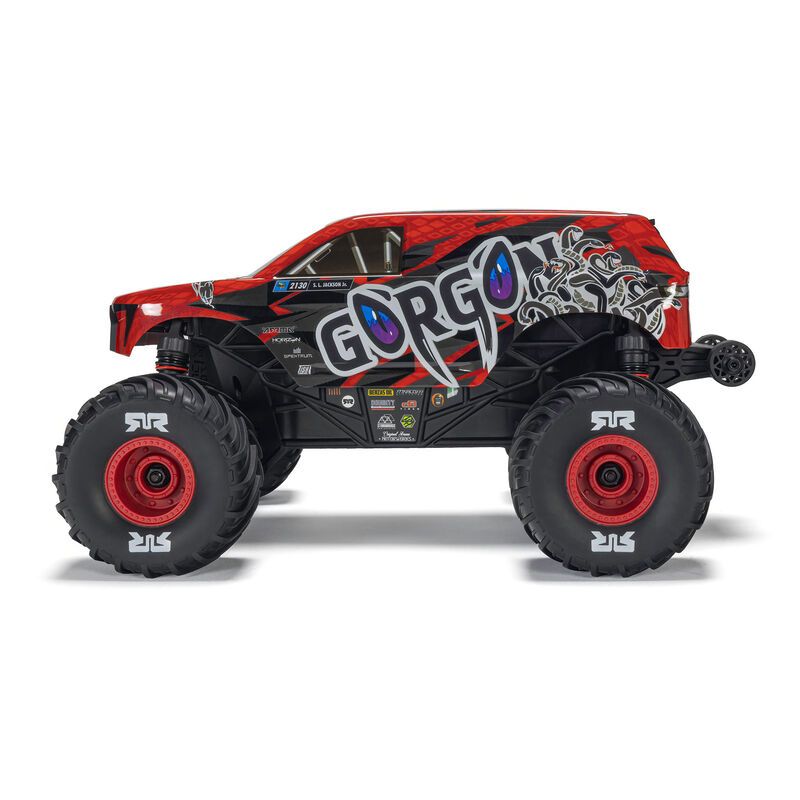 1/16 GORGON GROM 4X4 RTR Brushed Monster Truck (Battery &amp; Charger Included), Red