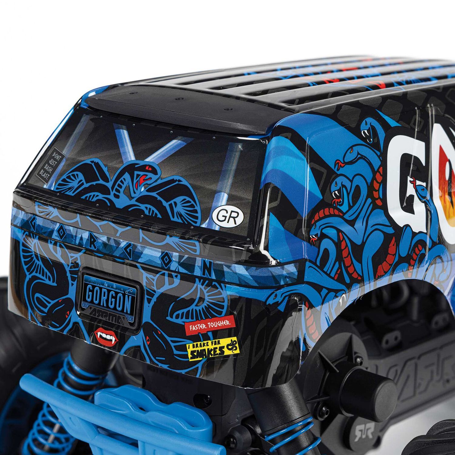 1/10 GORGON 2WD RTR Brushed Monster Truck (Battery &amp; Charger Included), Blue