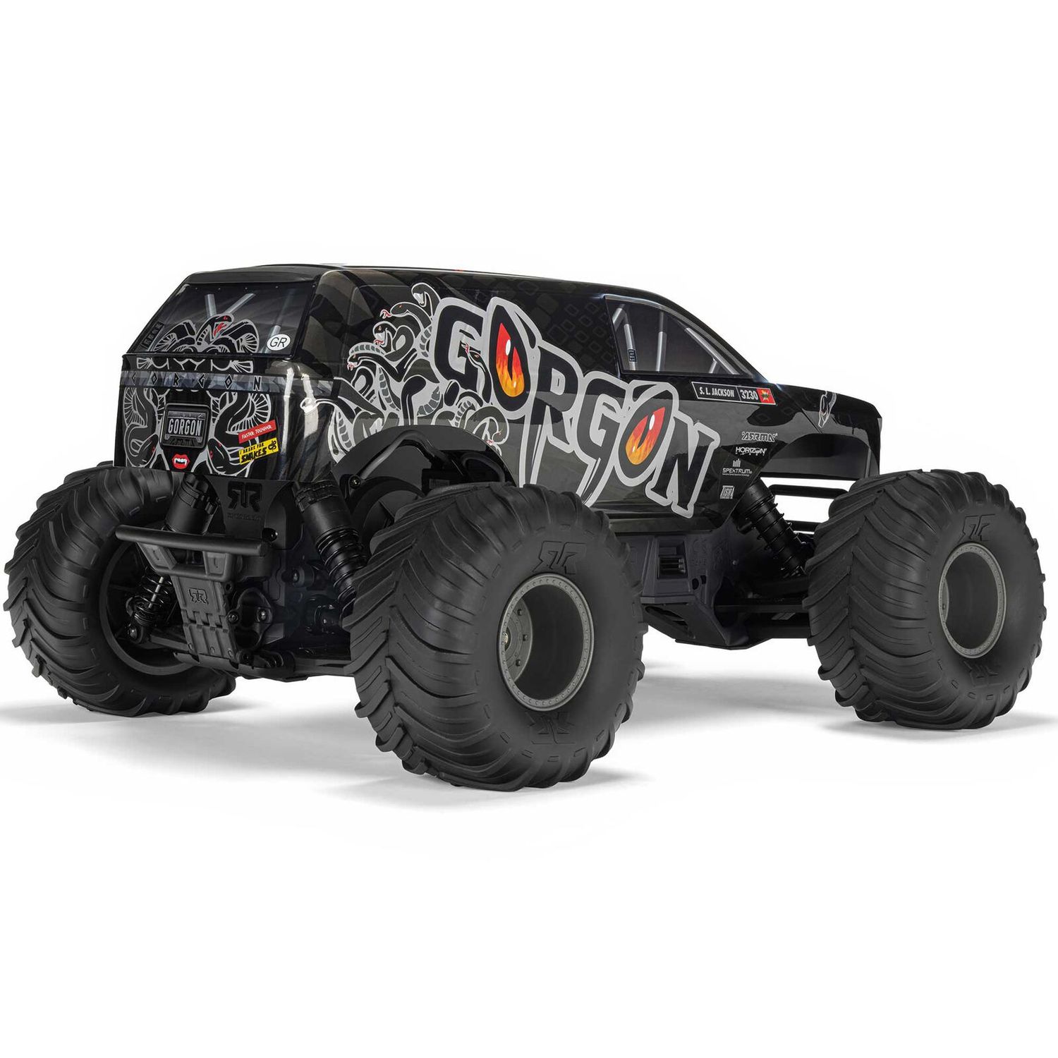 1/10 GORGON 2WD RTR Brushed Monster Truck (Battery &amp; Charger Included), Gun Metal