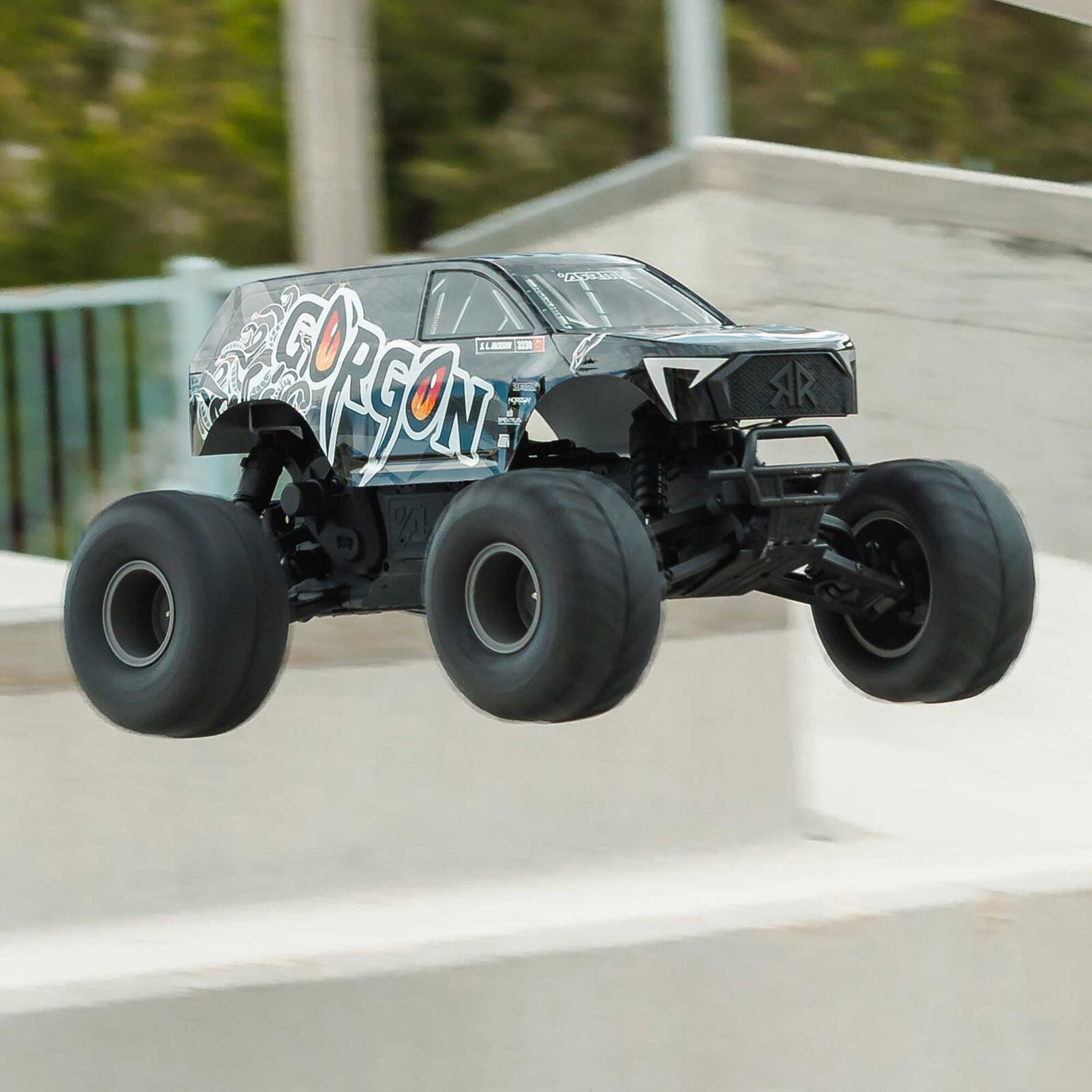 1/10 GORGON 2WD RTR Brushed Monster Truck (Battery &amp; Charger Included), Gun Metal