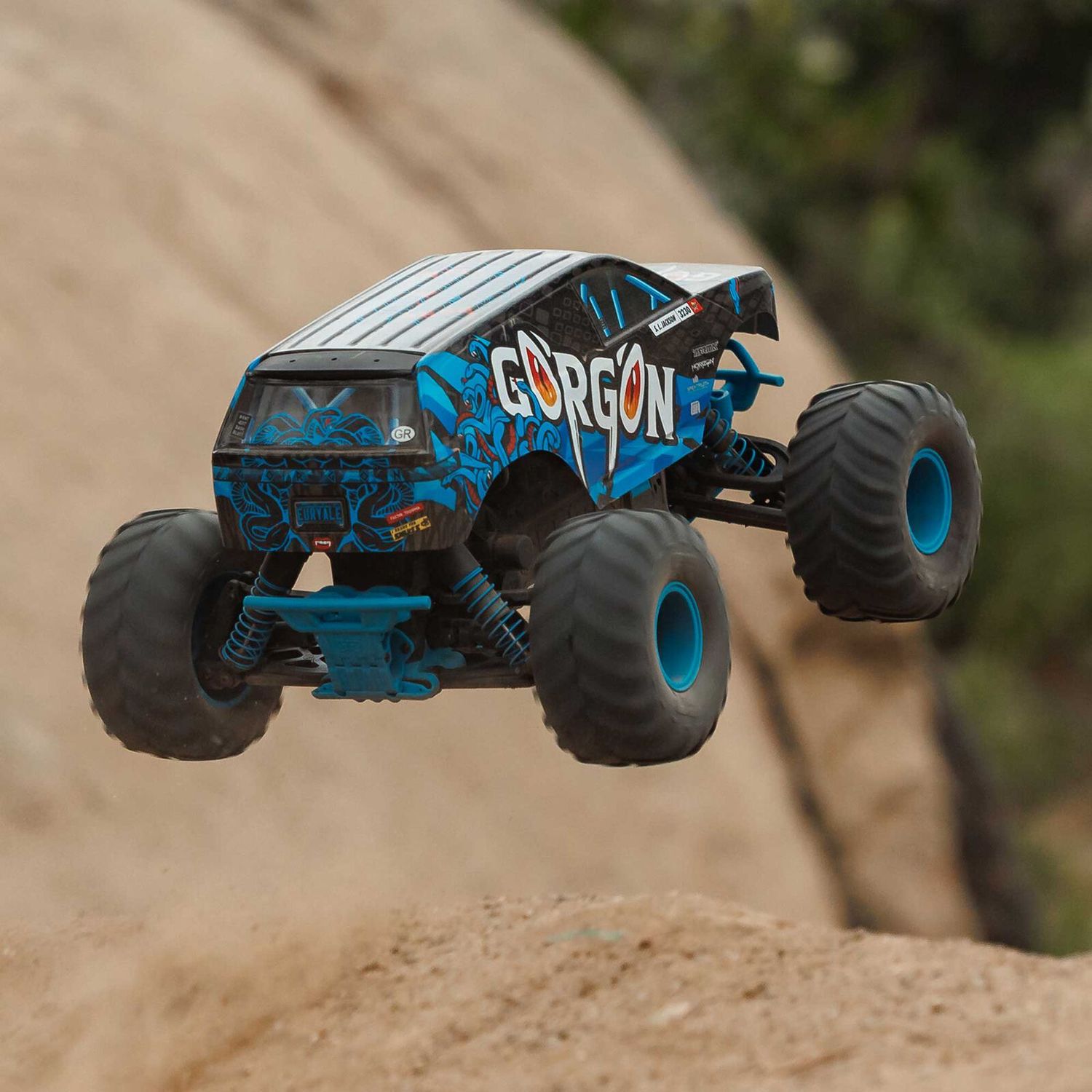 1/10 GORGON 2WD RTR Brushed Monster Truck (Battery &amp; Charger Included), Blue