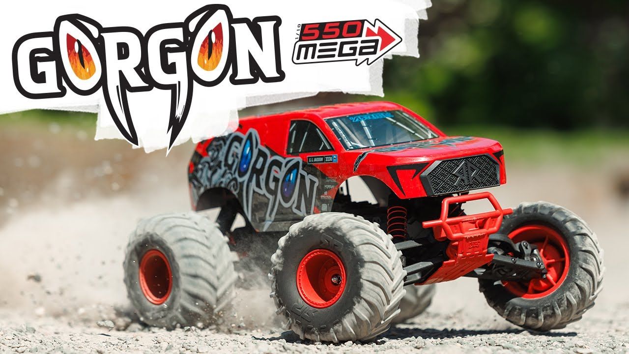 1/10 GORGON 2WD RTR Brushed Monster Truck (Battery &amp; Charger Included), Gun Metal
